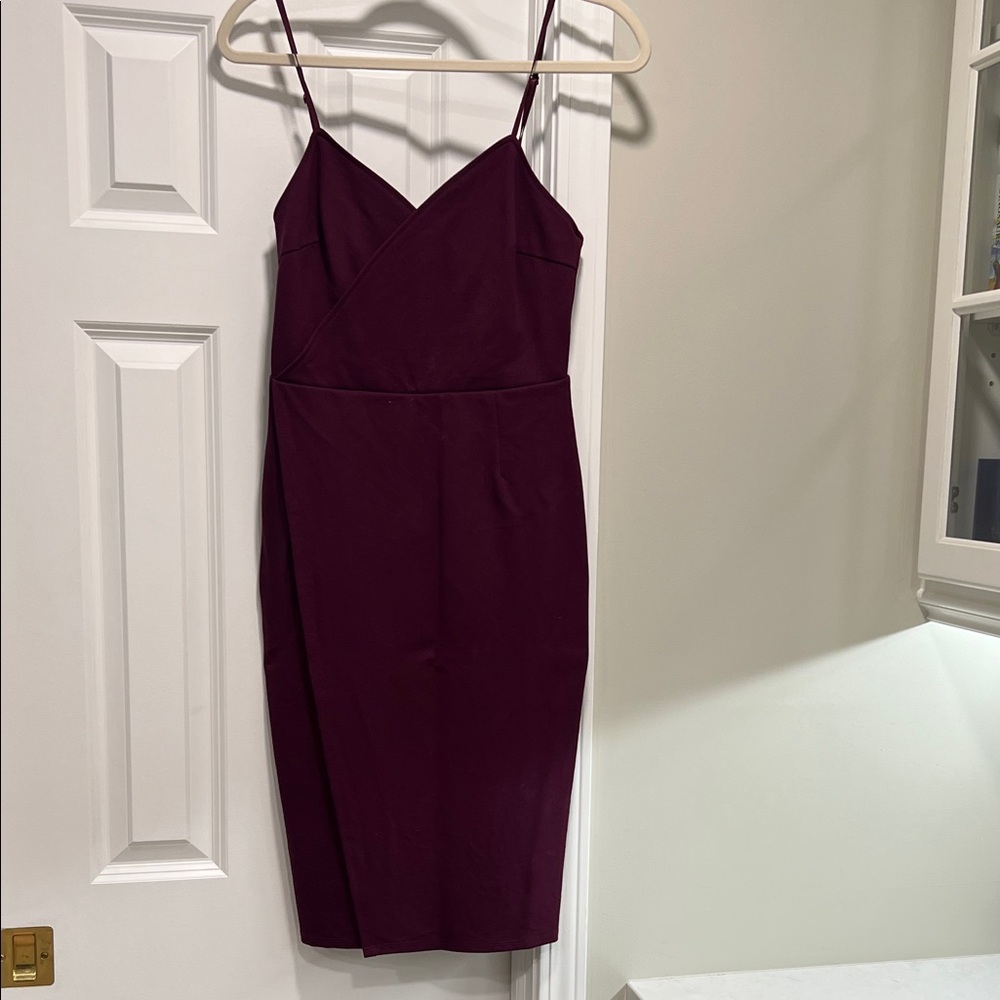 Lulu's Strapless Deep Purple Dress